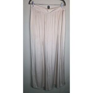 Baltic Born Jaya Satin Palazzo Pants Champagne XL NWT Wide Leg